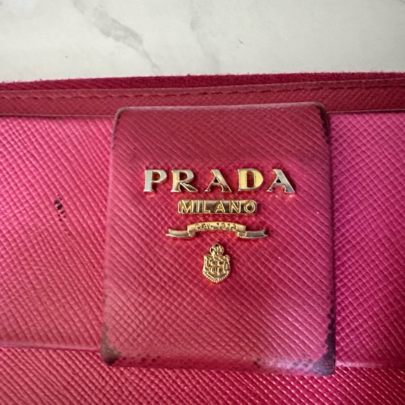 AUTHENTIC Prada Pink Saffiano Bow Wallet (Pre-Owned) - Picture 9 of 10